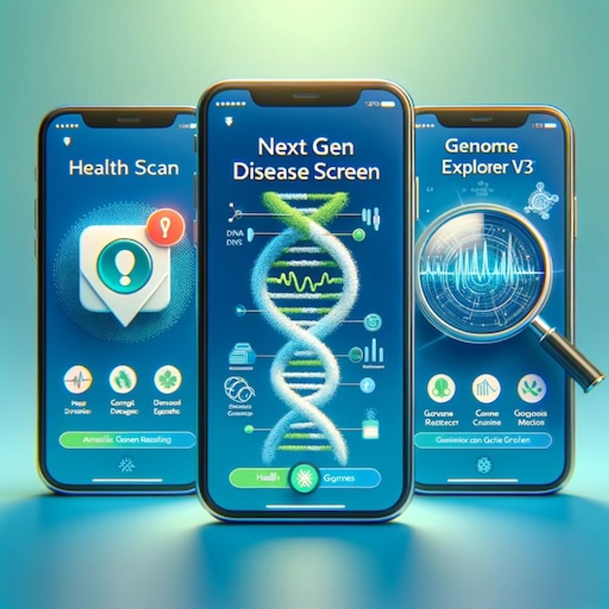 Sequencing Apps: Health Scan, Next-Gen Disease Screen, Genome Explorer