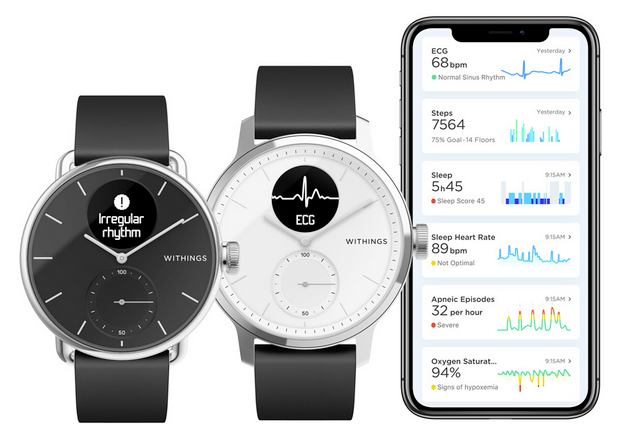 Withings Scanwatch health data